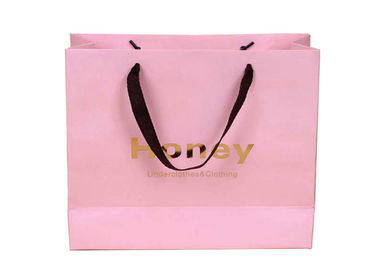 OEM imprimindo exato vívido/ODM dos sacos de compras cor-de-rosa do papel da cor disponível fornecedor