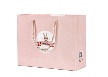 Sacos de compras cor-de-rosa do papel da cor reusáveis para a promoção/compra/presente fornecedor