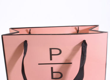 Sacos de portador de papel exatos do rosa da impressão, sacos de compras extravagantes do boutique fornecedor