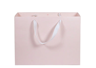 comprar Eco - cor cor-de-rosa dos sacos de compras de papel amigáveis com o punho da corda do algodão da sarja Fabricação em linha