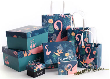 comprar O costume do flamingo dos desenhos animados imprimiu caixas de presente para a família/promoção da propaganda Fabricação em linha