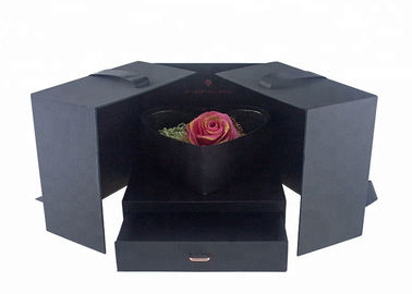 comprar Caixa de presente da flor da forma do coração com a decoração da fita da abertura do dobro da gaveta Fabricação em linha
