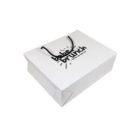 O costume branco da cor imprimiu sacos de papel para cosméticos/perfume/vestuários fornecedor