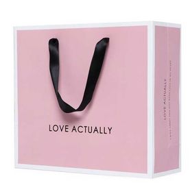 A cor cor-de-rosa personalizou o ODM popular/OEM dos sacos de compras de papel disponíveis fornecedor