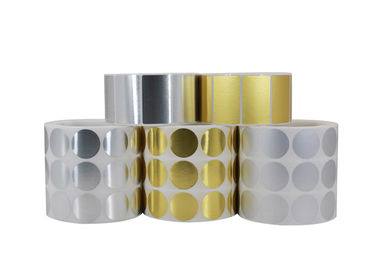 Ouro feito sob encomenda resistente ao calor das etiquetas adesivas/material folha de prata alguma forma disponível fornecedor