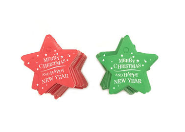 O cair impresso costume do estilo do Natal etiqueta a vária forma para o presente da decoração de DIY fornecedor
