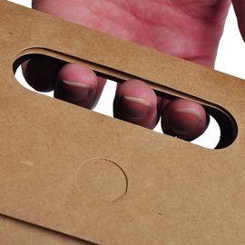 Punho alto personalizado cortado de Windowed da resistência de rasgo dos sacos de papel de Brown fornecedor