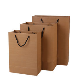 Característica solúvel em água reciclável impressa costume dos sacos de papel de Brown do punho do algodão fornecedor