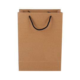Característica solúvel em água reciclável impressa costume dos sacos de papel de Brown do punho do algodão fornecedor