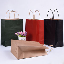 comprar Os sacos de compras de dobramento do papel de Brown com colagem resistente ao calor forte reforçam Fabricação em linha