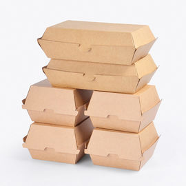 Caixa do hamburguer do papel de embalagem De 2 tamanhos, espessura afastada 250gsm da caixa do hamburguer fornecedor