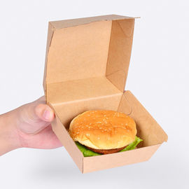 Caixa do hamburguer do papel de embalagem De 2 tamanhos, espessura afastada 250gsm da caixa do hamburguer fornecedor