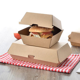 Caixa do hamburguer do papel de embalagem De 2 tamanhos, espessura afastada 250gsm da caixa do hamburguer fornecedor