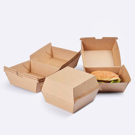 Caixa do hamburguer do papel de embalagem De 2 tamanhos, espessura afastada 250gsm da caixa do hamburguer fornecedor