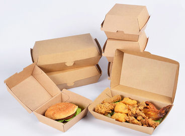 Caixa do hamburguer do papel de embalagem De 2 tamanhos, espessura afastada 250gsm da caixa do hamburguer fornecedor