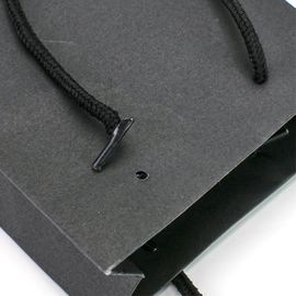 Sacos impressos personalizados com punhos, sacos do cartão de portador de papel pretos fornecedor
