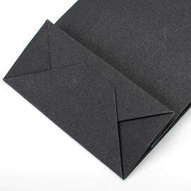 Sacos impressos personalizados com punhos, sacos do cartão de portador de papel pretos fornecedor