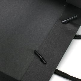 Sacos impressos personalizados com punhos, sacos do cartão de portador de papel pretos fornecedor