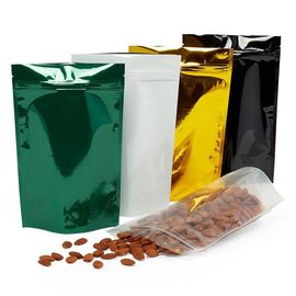 Os sacos reusáveis plásticos do alimento, lustrosos levantam-se a vária cor dos malotes disponível fornecedor