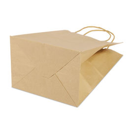 Sacos de papel personalizados de Brown da parte inferior lisa com o punho torcido papel do cabo fornecedor