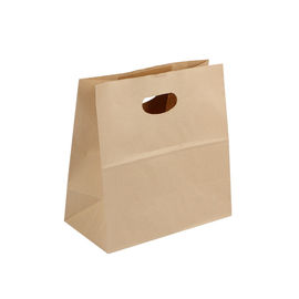 O costume descartável dos sacos de papel de Kraft do produto comestível impresso reforça firmemente o punho fornecedor