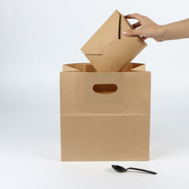 O costume descartável dos sacos de papel de Kraft do produto comestível impresso reforça firmemente o punho fornecedor