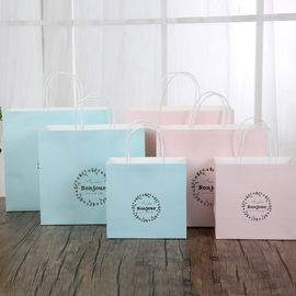 Luz - o azul/o presente de papel personalizado rosa ensaca o material branco do papel de embalagem de 150gsm fornecedor