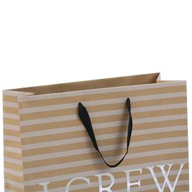 os sacos de compras do papel de 250gsm Brown, sacos de papel comerciais cancelam o vinco fornecedor