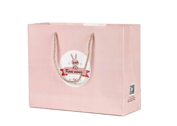 Sacos de compras cor-de-rosa do papel da cor reusáveis para a promoção/compra/presente fornecedor