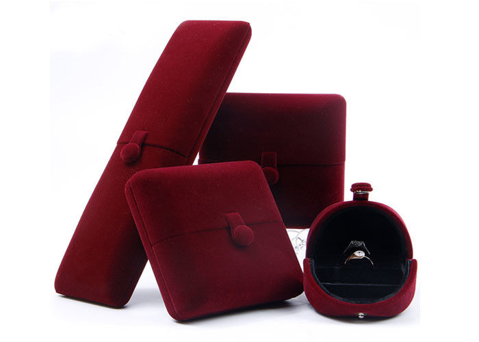 Caixas de presente luxuosas da joia da tela da flanela com método dobro original da abertura fornecedor