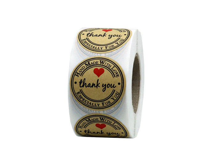 O diâmetro pegajoso 1,18 das etiquetas do papel da espessura 2mm Brown avança para o casamento/aniversário fornecedor