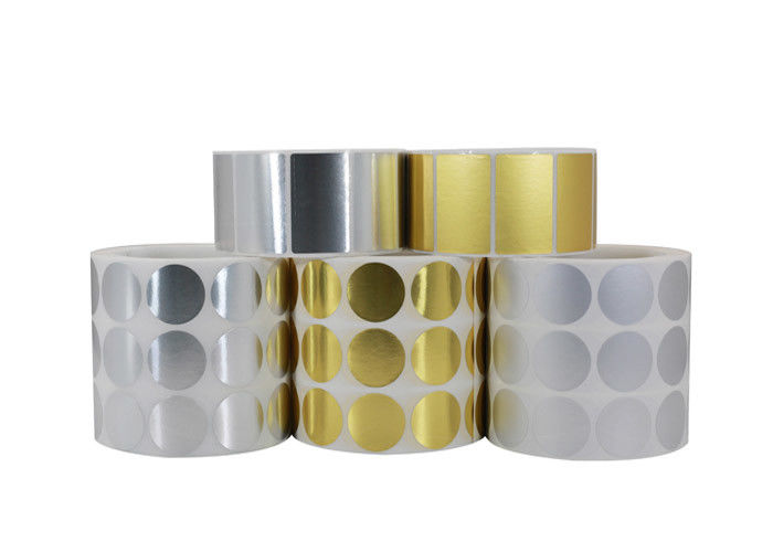 Ouro feito sob encomenda resistente ao calor das etiquetas adesivas/material folha de prata alguma forma disponível fornecedor