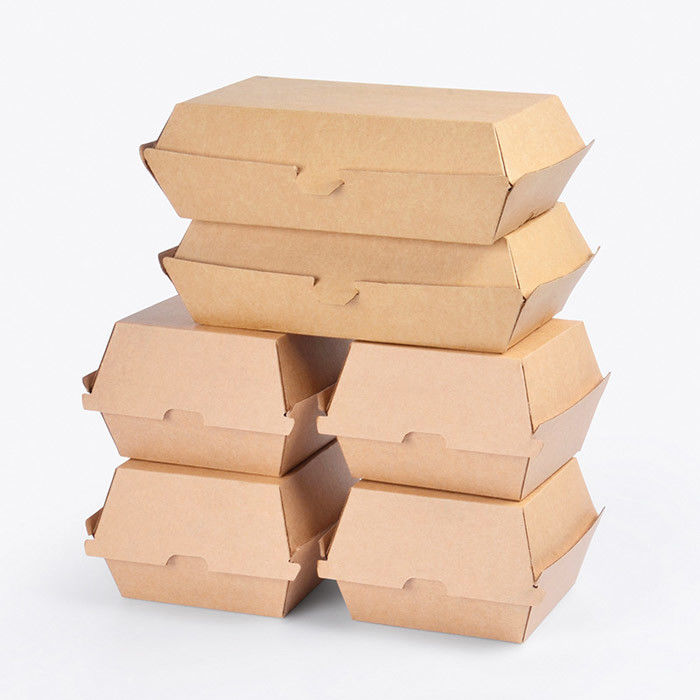 Caixa do hamburguer do papel de embalagem De 2 tamanhos, espessura afastada 250gsm da caixa do hamburguer fornecedor