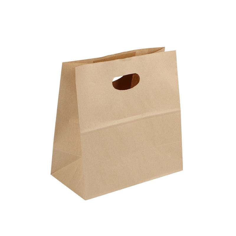 O costume descartável dos sacos de papel de Kraft do produto comestível impresso reforça firmemente o punho fornecedor